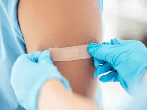 Band aid on Arm