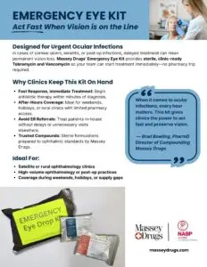 Emergency Eye Kit Flyer for Ophthalmologists