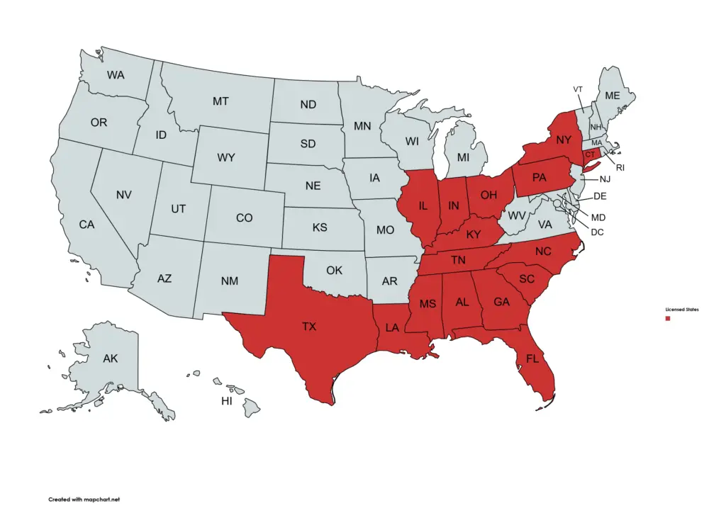 States where Massey Drugs ships compounded medications.