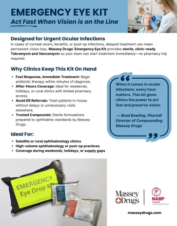 Emergency Eye Kit Flyer for Ophthalmologists